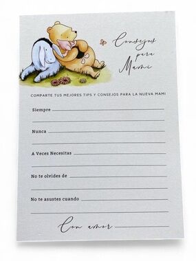 Consejos Para Mami (Advice for Mommy) - Baby Shower Cards (45 cards)